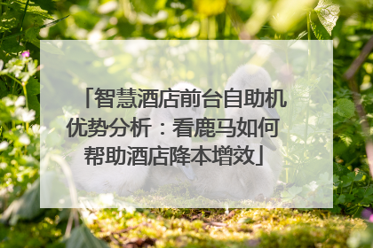 智慧酒店前台自助机优势分析：看鹿马如何帮助酒店降本增效