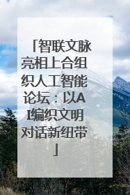 智联文脉亮相上合组织人工智能论坛：以AI编织文明对话新纽带