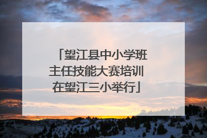 望江县中小学班主任技能大赛培训在望江三小举行