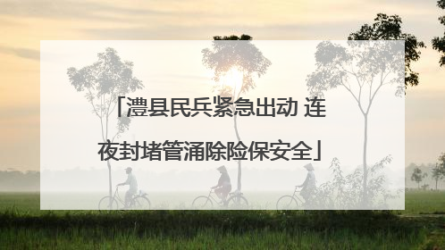澧县民兵紧急出动 连夜封堵管涌除险保安全