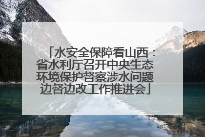 水安全保障看山西：省水利厅召开中央生态环境保护督察涉水问题边督边改工作推进会