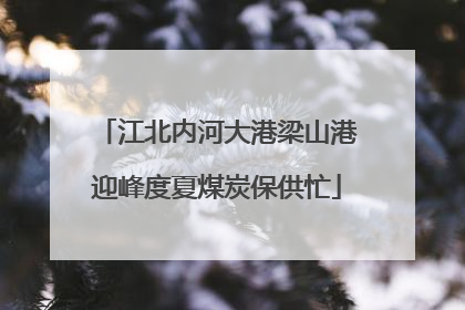 江北内河大港梁山港迎峰度夏煤炭保供忙