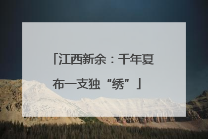 江西新余：千年夏布一支独“绣”