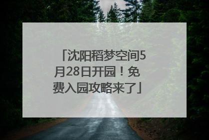 沈阳稻梦空间5月28日开园！免费入园攻略来了