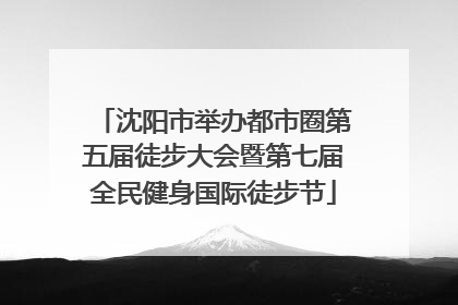 沈阳市举办都市圈第五届徒步大会暨第七届全民健身国际徒步节