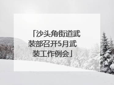 沙头角街道武装部召开5月武装工作例会