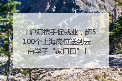 沪滇携手促就业，超5100个上海岗位送到云南学子“家门口”