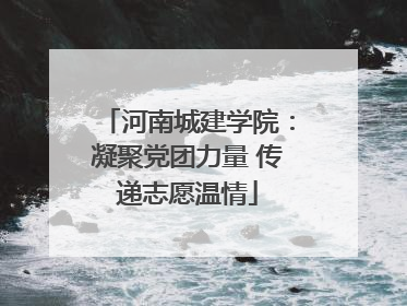 河南城建学院：凝聚党团力量 传递志愿温情
