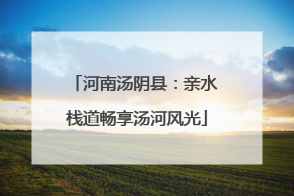 河南汤阴县：亲水栈道畅享汤河风光