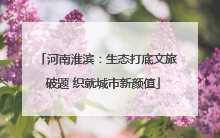 河南淮滨：生态打底文旅破题 织就城市新颜值