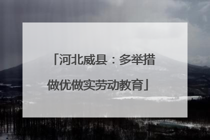 河北威县：多举措做优做实劳动教育