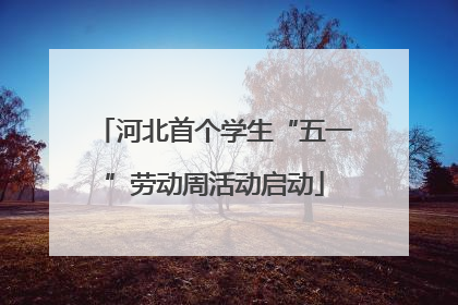 河北首个学生“五一”劳动周活动启动