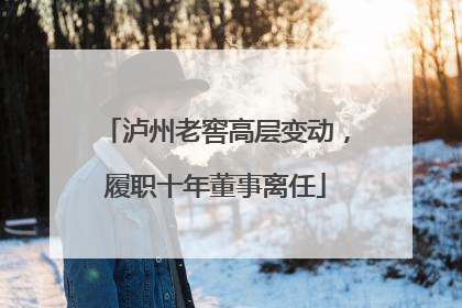 泸州老窖高层变动，履职十年董事离任