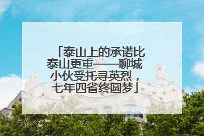 泰山上的承诺比泰山更重——聊城小伙受托寻英烈，七年四省终圆梦