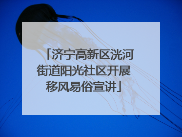 济宁高新区洸河街道阳光社区开展移风易俗宣讲