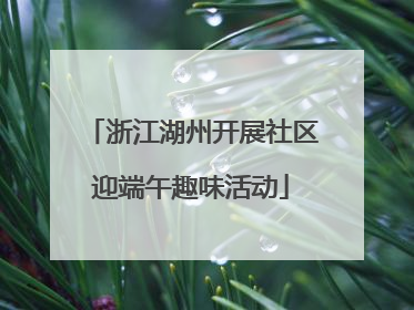 浙江湖州开展社区迎端午趣味活动