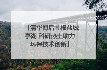 清华博后扎根盐城亭湖 科研热土助力环保技术创新
