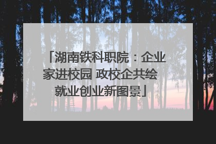 湖南铁科职院：企业家进校园 政校企共绘就业创业新图景