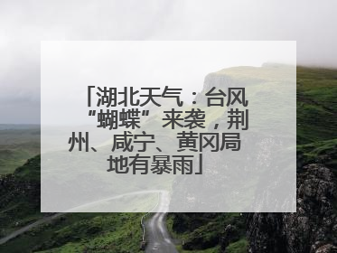 湖北天气：台风“蝴蝶”来袭，荆州、咸宁、黄冈局地有暴雨