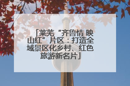 莱芜“齐鲁情 映山红”片区：打造全域景区化乡村、红色旅游新名片