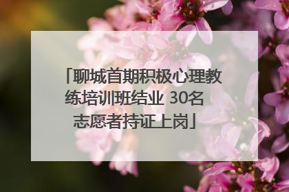 聊城首期积极心理教练培训班结业 30名志愿者持证上岗