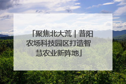 聚焦北大荒｜普阳农场科技园区打造智慧农业新阵地