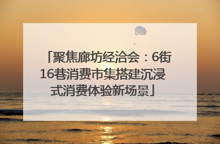 聚焦廊坊经洽会：6街16巷消费市集搭建沉浸式消费体验新场景