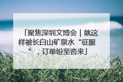 聚焦深圳文博会｜就这样被长白山矿泉水“征服”，订单纷至沓来