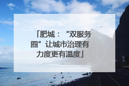 肥城：“双服务圈”让城市治理有力度更有温度