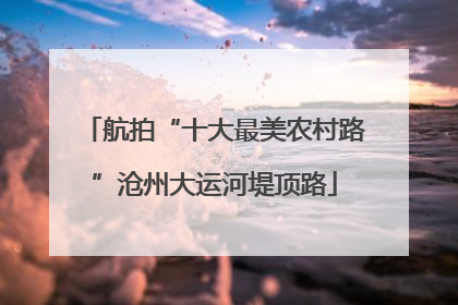 航拍“十大最美农村路”沧州大运河堤顶路