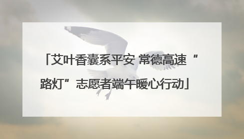 艾叶香囊系平安 常德高速“路灯”志愿者端午暖心行动