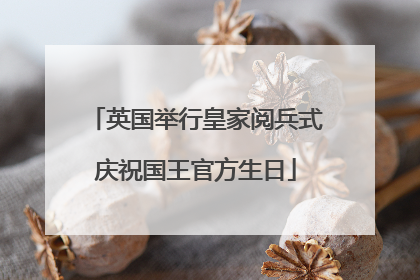 英国举行皇家阅兵式庆祝国王官方生日
