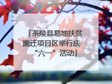 茶陵县易地扶贫搬迁项目区举行庆“六一”活动