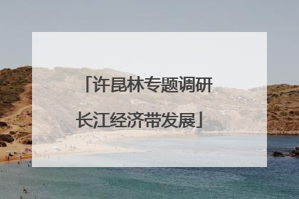 许昆林专题调研长江经济带发展