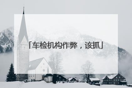 车检机构作弊，该抓