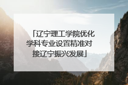 辽宁理工学院优化学科专业设置精准对接辽宁振兴发展