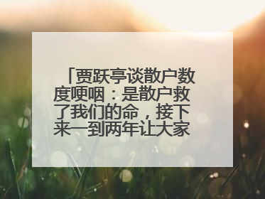 贾跃亭谈散户数度哽咽：是散户救了我们的命，接下来一到两年让大家挽回损失