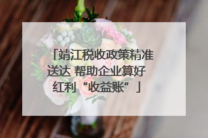 靖江税收政策精准送达 帮助企业算好红利“收益账”