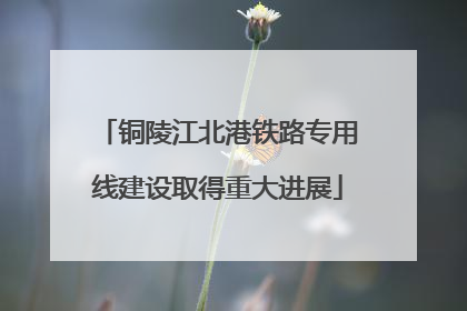 铜陵江北港铁路专用线建设取得重大进展