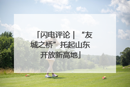 闪电评论｜“友城之桥”托起山东开放新高地