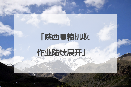 陕西夏粮机收作业陆续展开