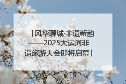 风华聊城·非遗新韵——2025大运河非遗旅游大会即将启幕