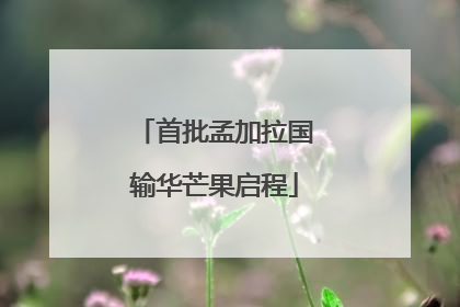 首批孟加拉国输华芒果启程
