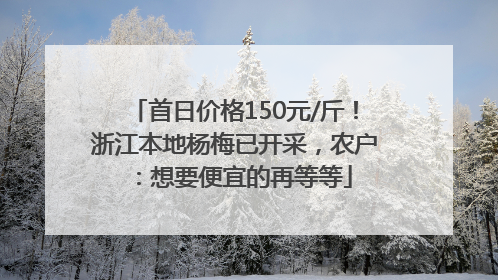 首日价格150元/斤！浙江本地杨梅已开采，农户：想要便宜的再等等