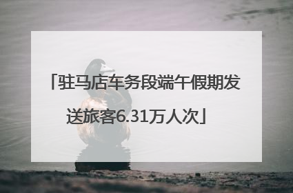 驻马店车务段端午假期发送旅客6.31万人次