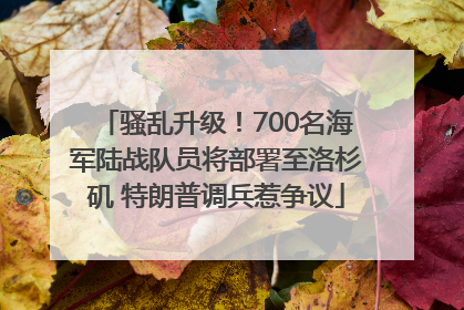 骚乱升级！700名海军陆战队员将部署至洛杉矶 特朗普调兵惹争议