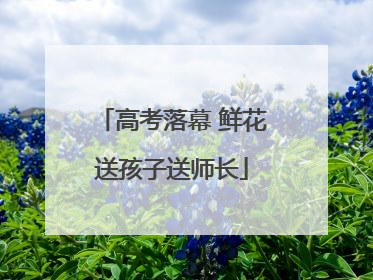 高考落幕 鲜花送孩子送师长