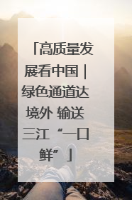 高质量发展看中国｜绿色通道达境外 输送三江“一口鲜”