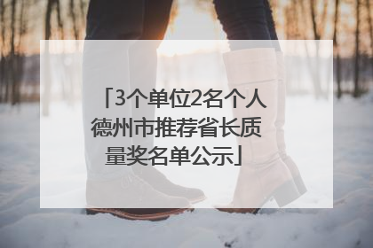 3个单位2名个人 德州市推荐省长质量奖名单公示