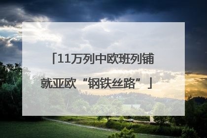 11万列中欧班列铺就亚欧“钢铁丝路”